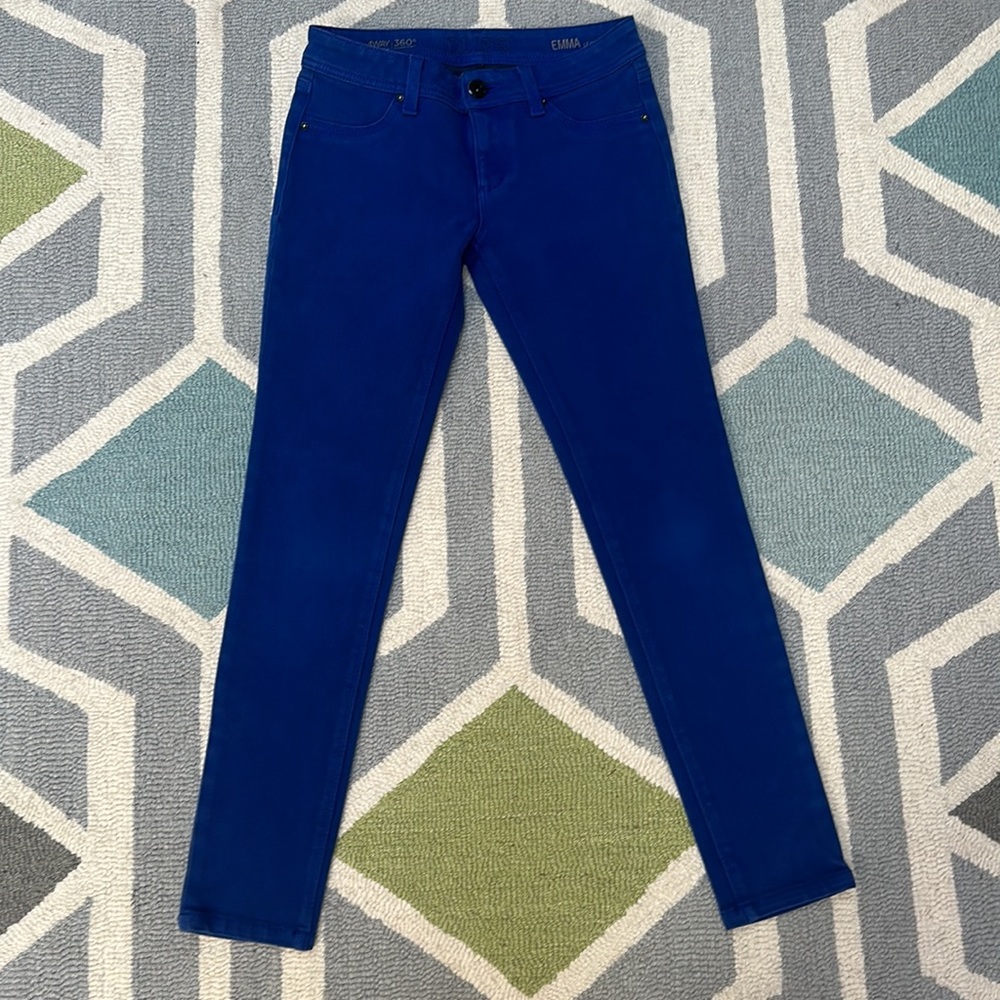 DL1961 Emma Leggings Jeggings Curaçao Royal Blue, Size 25